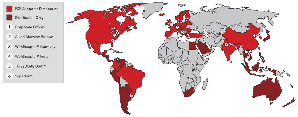 Map of Allied Locations